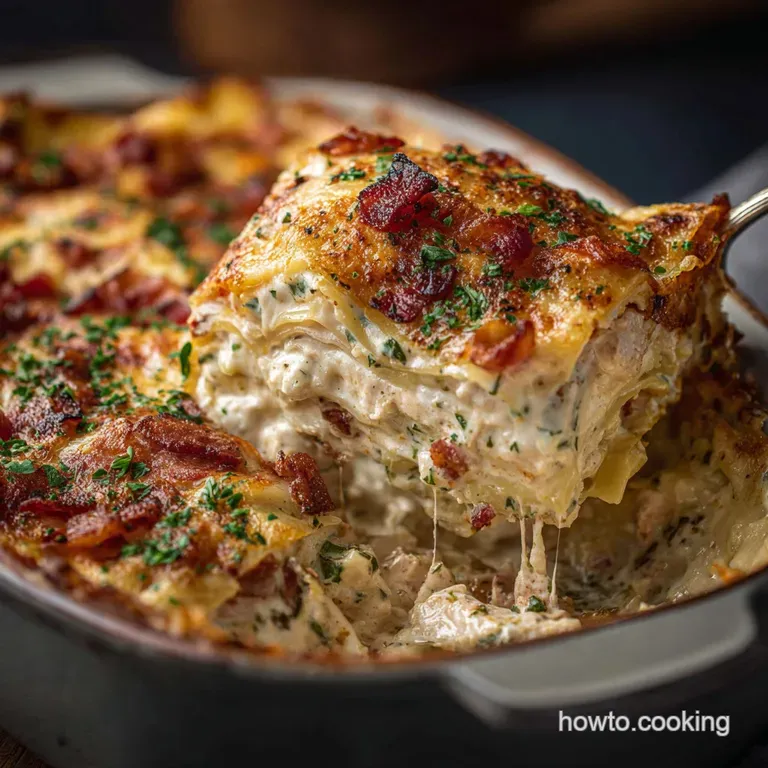 The Kings Ransom Lasagna Ultimate Cheesy Bacon Ranch Bake