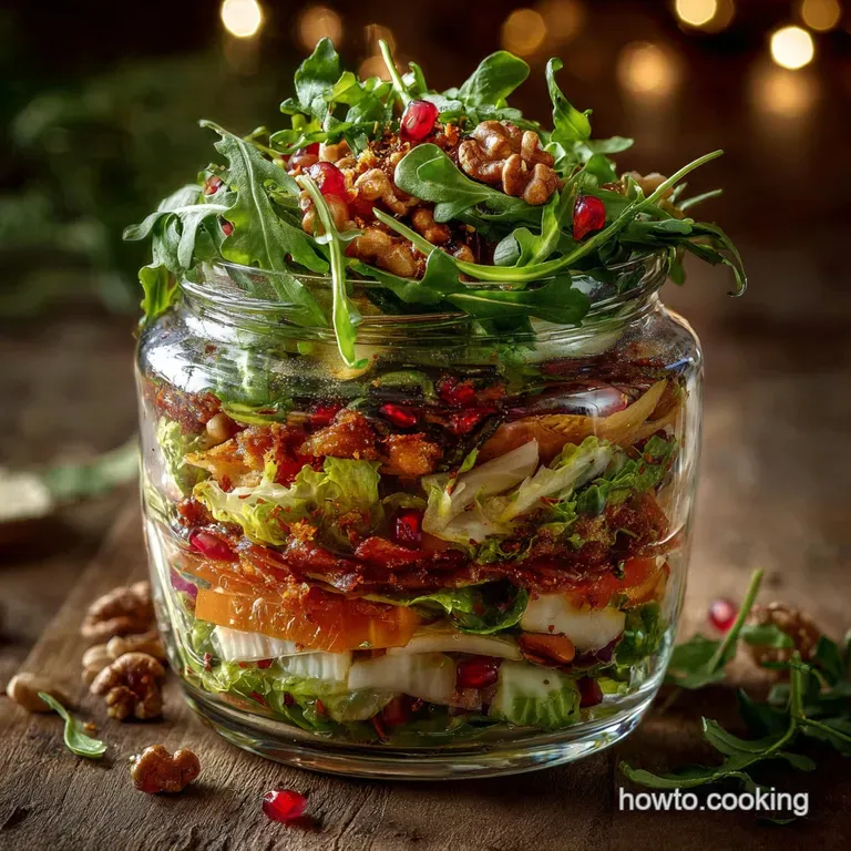 Salad Hack: the Ultimate No-Soggy-Bits Layered Salad Jar presentation