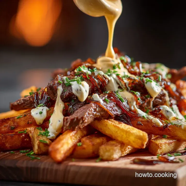 The Ultimate Loaded Steak Fries DoubleCrisp Chips Velvet Cheese Sauce