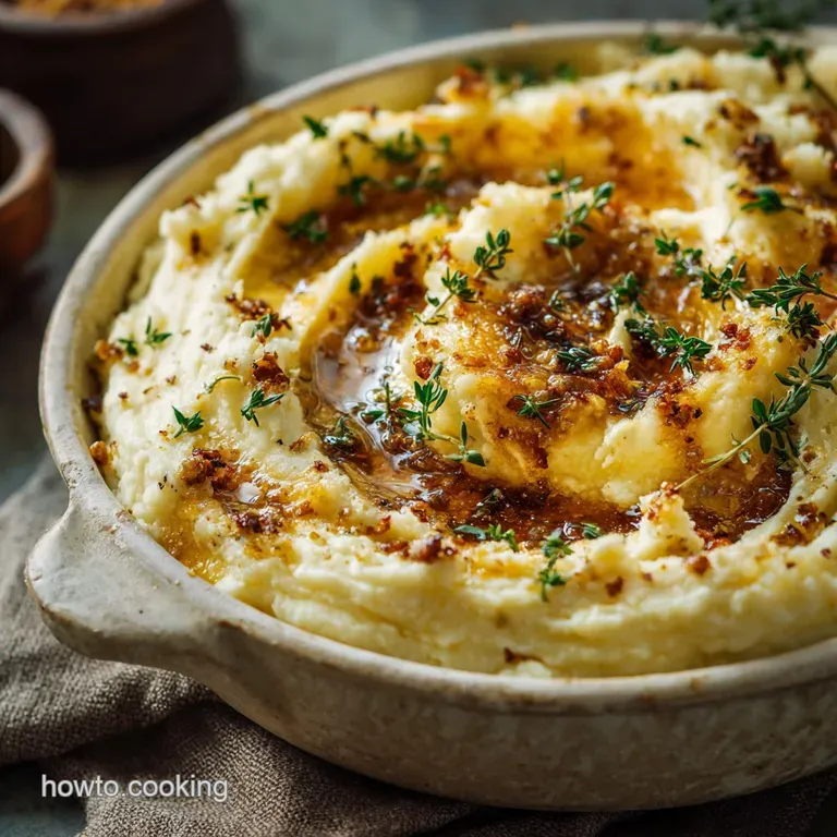 Thanksgiving Side Dishes: the Ultimate Brown Butter Rosemary Mashed Potatoes presentation