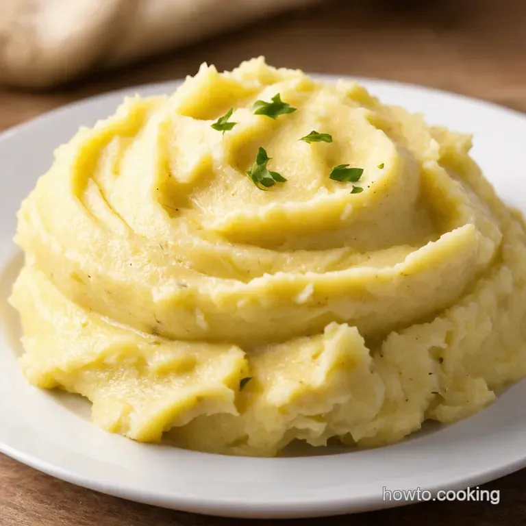 Ultra Creamy Garlic Mashed Potatoes presentation