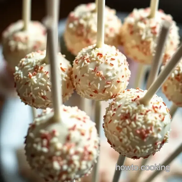 Vanilla Sprinkle Cake Pops: a Bite-Sized Bliss presentation