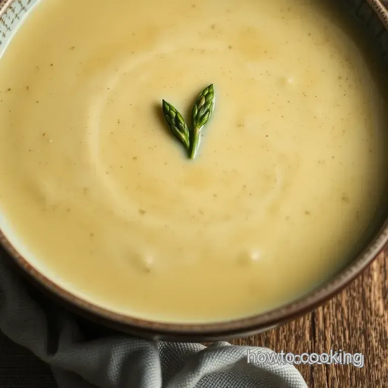 Velvety Cream of Asparagus Soup presentation