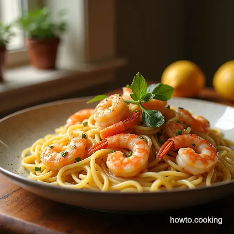 The Ultimate Weeknight Shrimp Scampi with Linguine Lemony Garlicky Quick presentation
