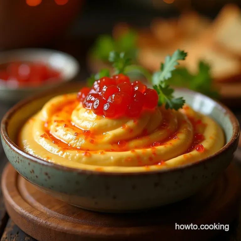 The Fiery Velvet Whipped Pepper Jelly Cheese Dip presentation