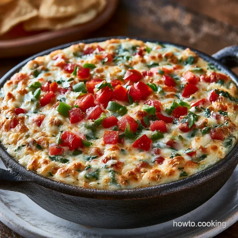 A white bowl of bubbly cheese dip surrounded by golden crunchy tortilla chips on a rustic wooden serving board.