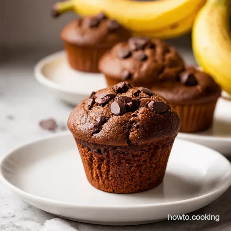 Wholesome Banana Chocolate Chip Muffins presentation