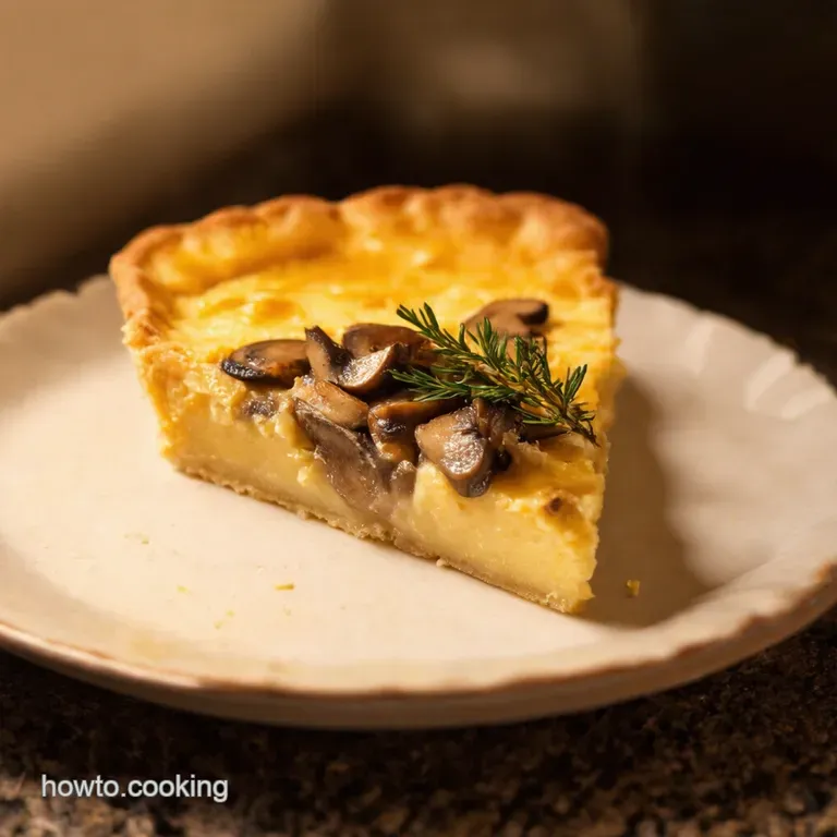 Wild Mushroom and Gruy&egrave;re Tart with Thyme presentation