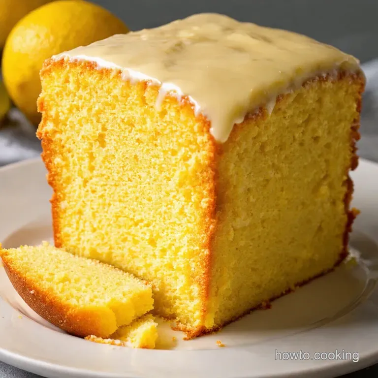 Zesty Iced Lemon Pound Cake A Slice of Sunshine