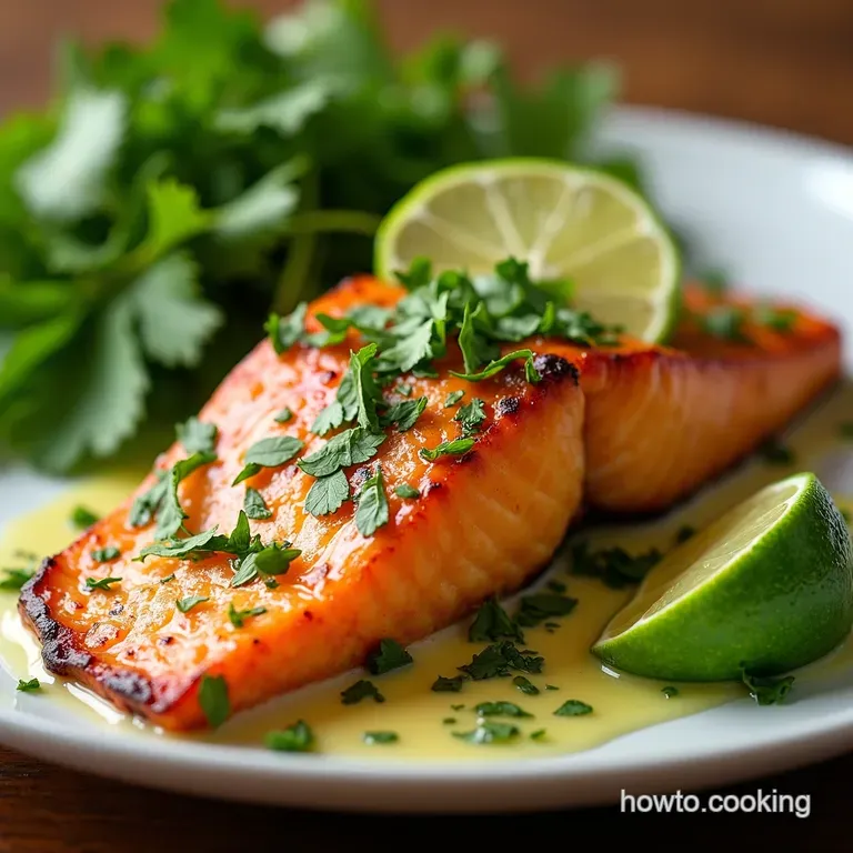 Zesty OvenBaked Cilantro Lime Salmon