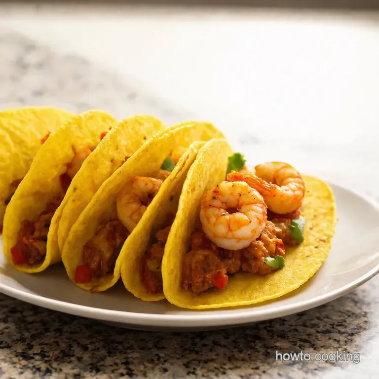 Zesty Shrimp Tacos with Cool Avocado Crema presentation