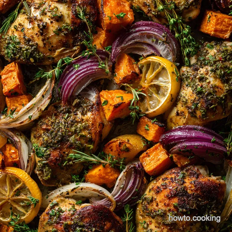 Whole30 Sheet Pan Dinners Zesty Lemon Chicken Supper Only 15 Mins Prep presentation